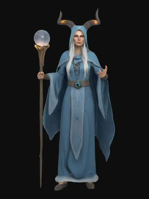 3D model for Fantasy Nordic Sorceress