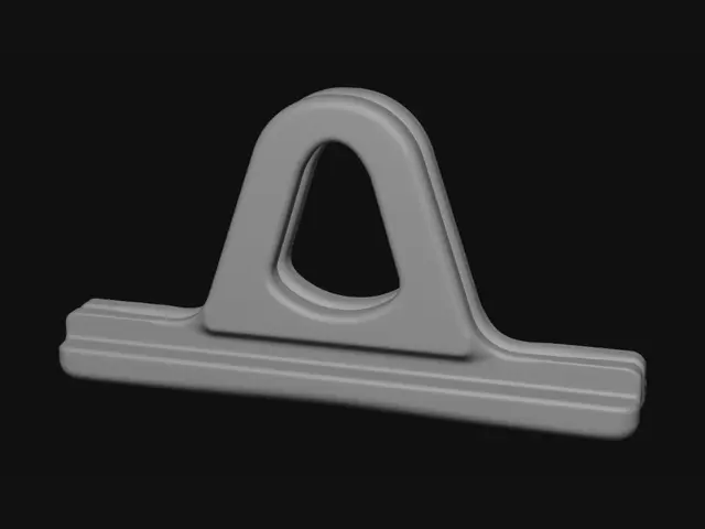 3D model for U-shaped metal bracket on carpet