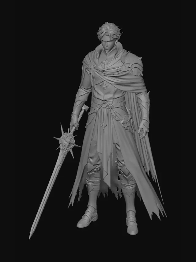 3D model for Celestial Warden of the Gilded Blade