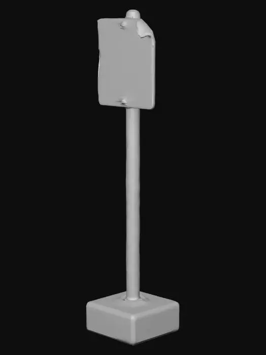 3D model for Rusty Right Arrow Sign