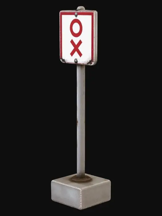 3D model for Rusty Prohibition Sign