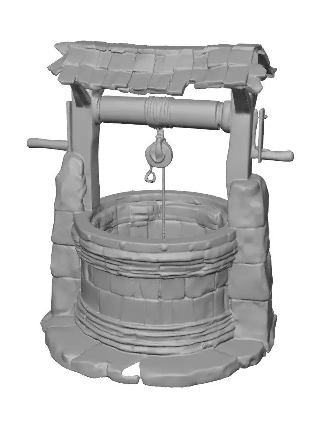 3D model for колодец в стиле фэнтези-средневековья в пустыне