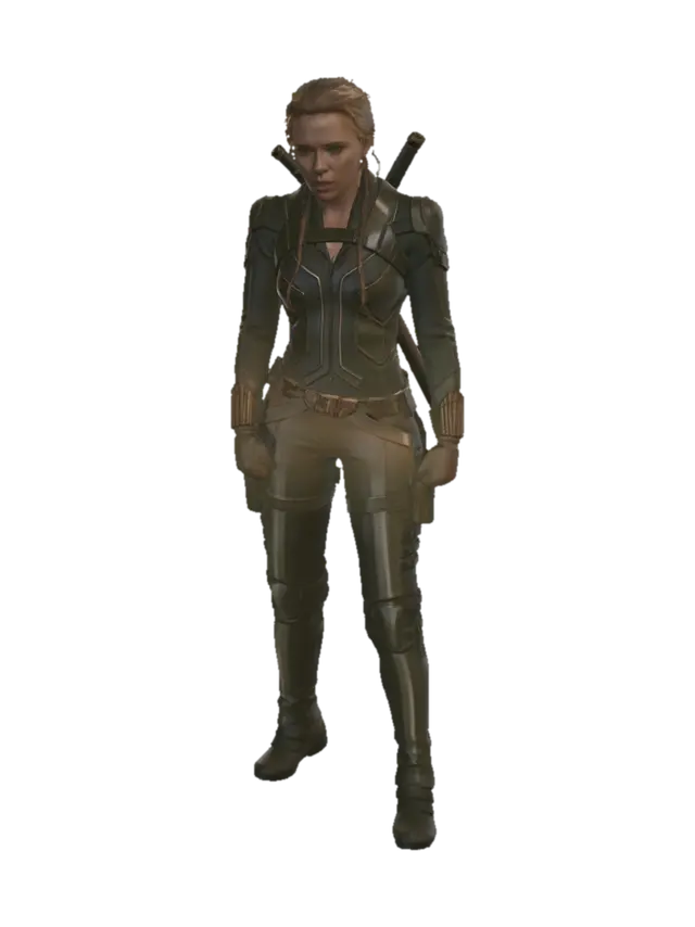 Black Widow with Dual Swords - Blackwidow 3D model, vytvořený pomocí AI