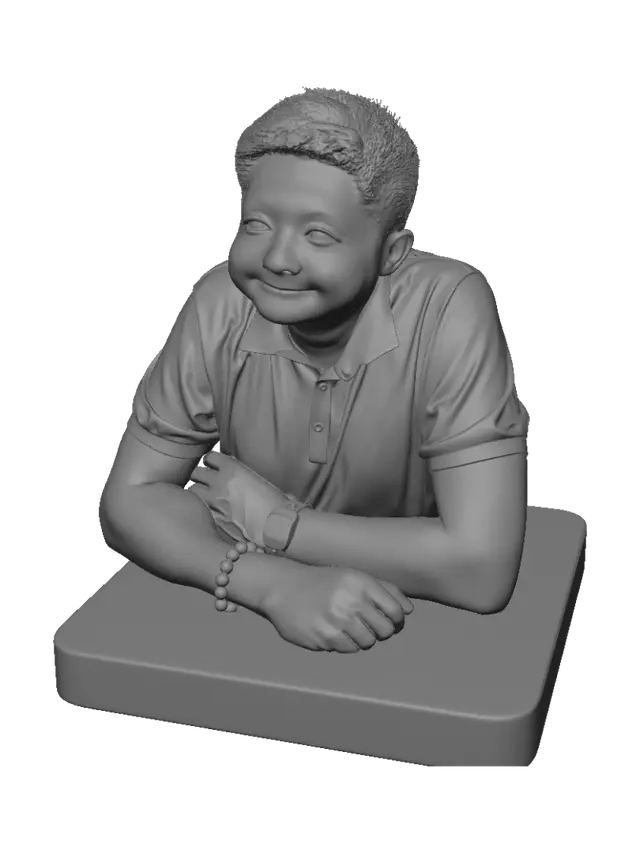 3D model for Smiling Portrait at the Café