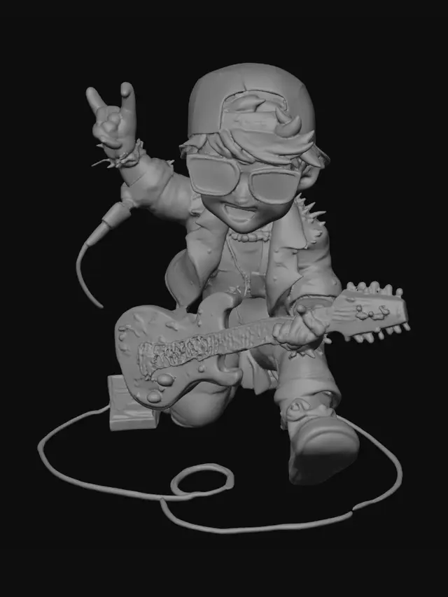 3D model for Rock Star Kid