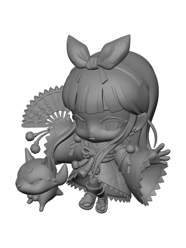 3D model for Violet Shrine Fox