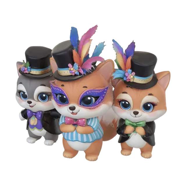 3D model for Masquerade Cat Trio