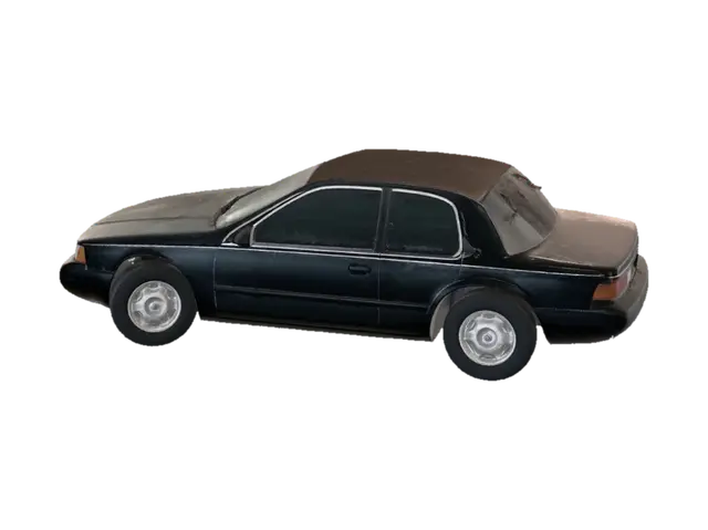 3D model for Black Sedan on a Residential Street