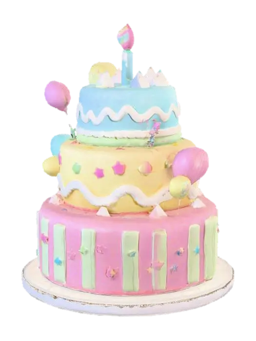 Celebration Layers - Cakes 3D model, vytvořený pomocí AI