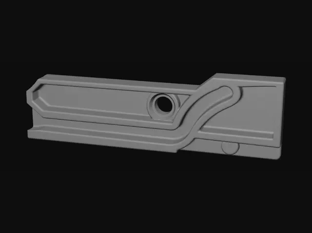 3D model for Black plastic mounting block