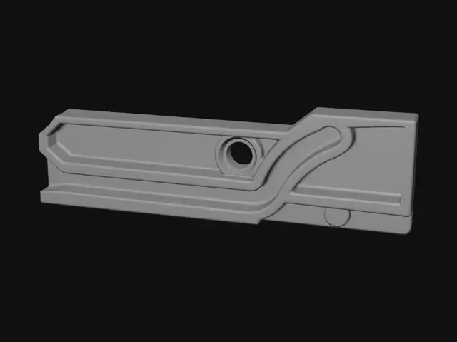 3D model for Black plastic mounting block