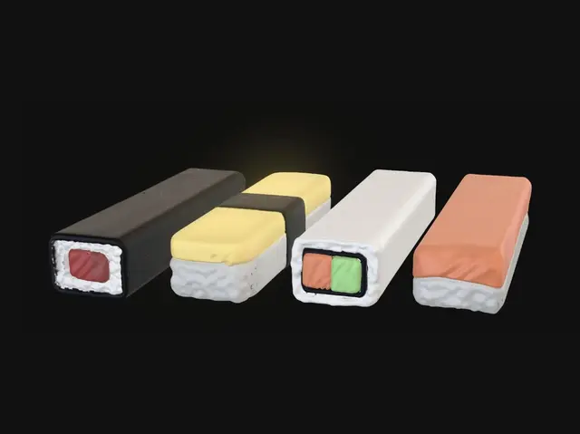 3D model for Color Block Erasers