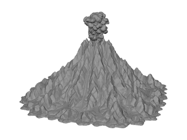 3D model for Erupting Volcano Peak