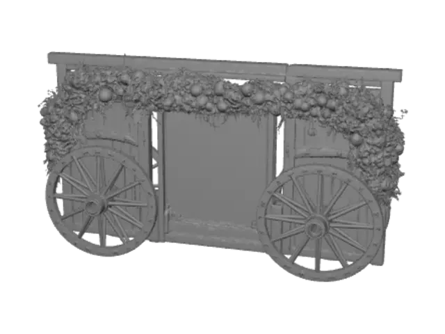 3D model for Rustic Floral Wagon