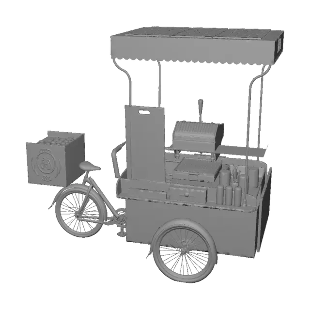 3D model for Solar-Powered Street Food Bicycle
