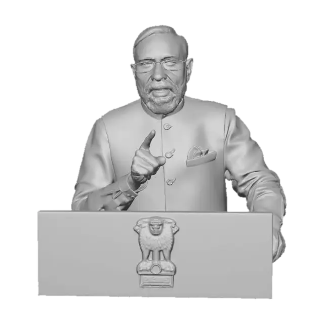 3D model for Official Address at the Podium with National Flags