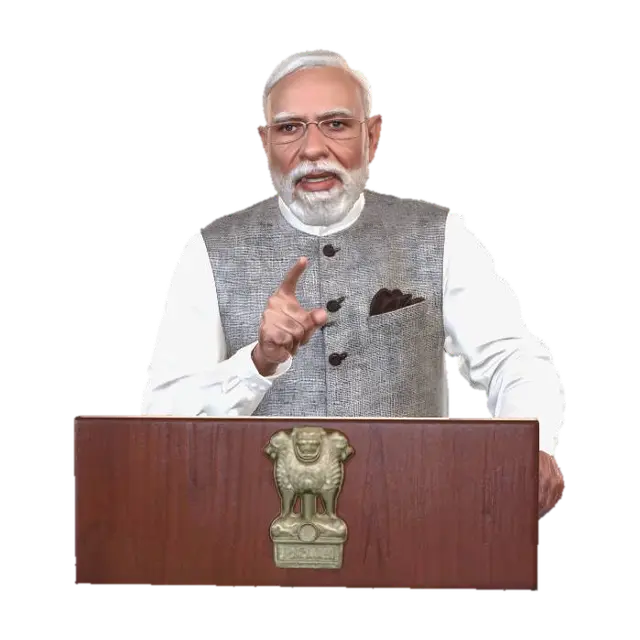 3D model for Official Address at the Podium with National Flags
