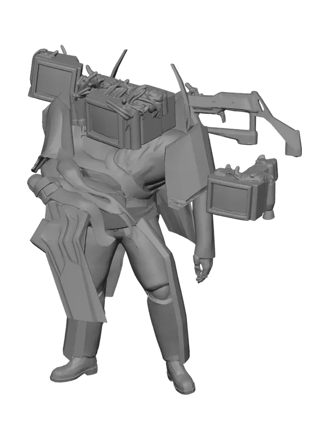 3D model for Low-Poly Upgraded Titan Tv Man