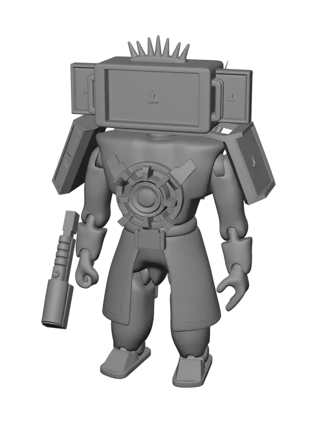 3D model for Low-Poly Upgraded Titan Tv Man