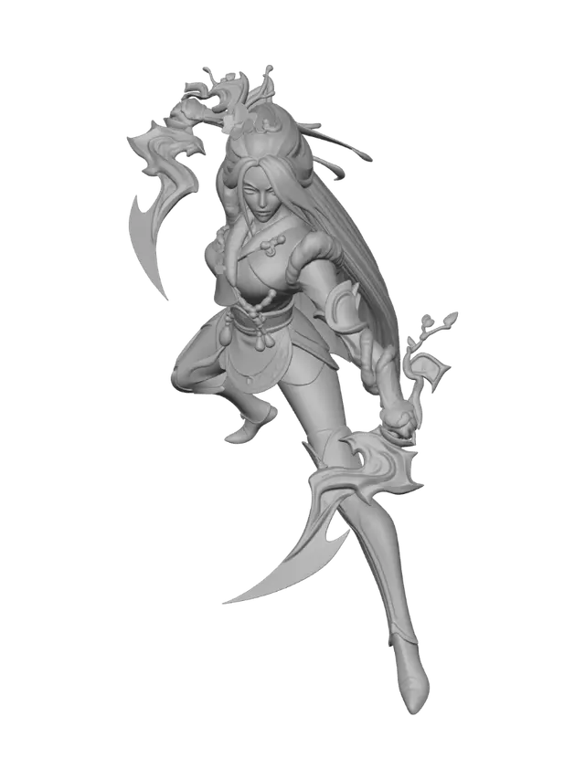3D model for Crimson Sakura Duelist