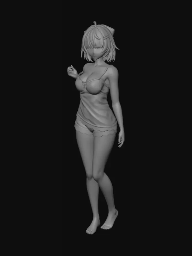 3D model for Silhouette in White Lace