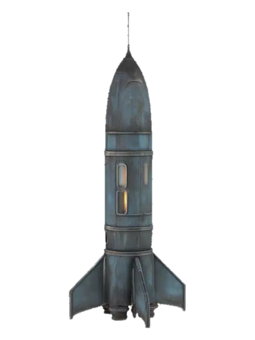 Ascending Storm Rocket 3D model, vytvořený pomocí AI