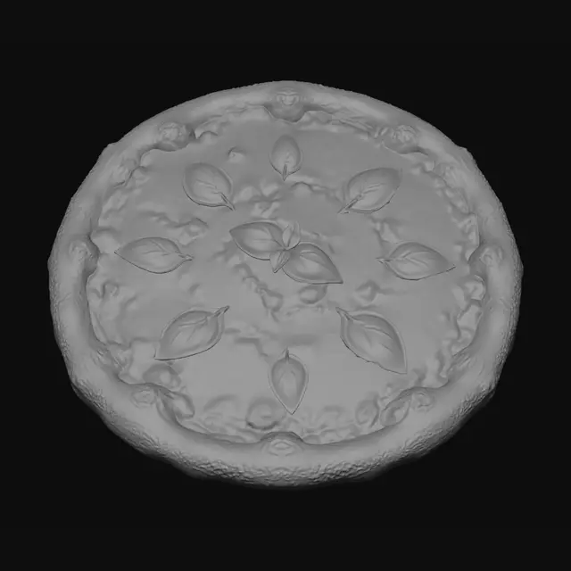 3D model for Margherita Pizza