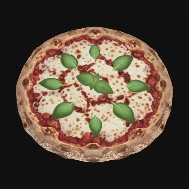 3D model for Margherita Pizza