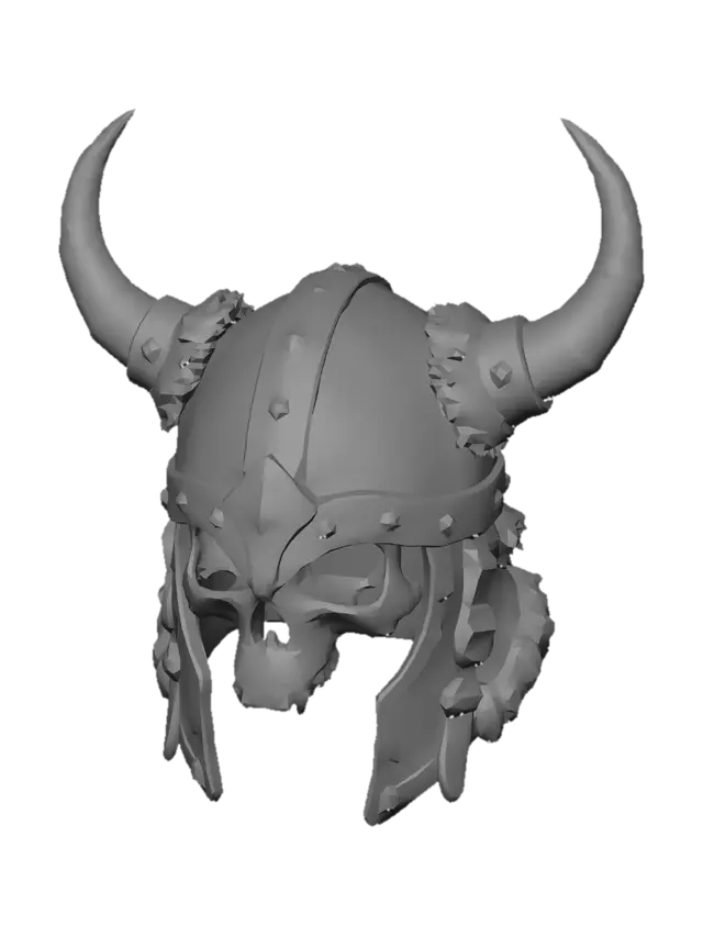 3D model for Horned Skull Viking Helmet