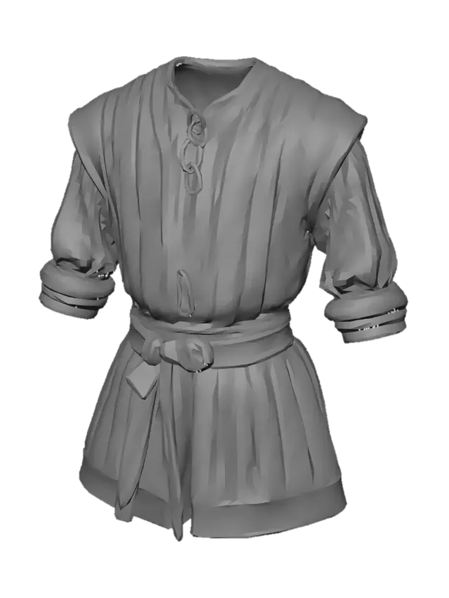 3D model for Ivory Gambeson with Leather Lacing