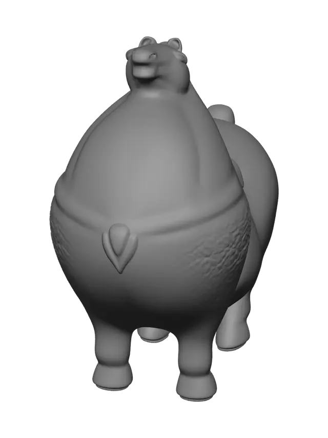 3D model for Fantasy Fat Horse