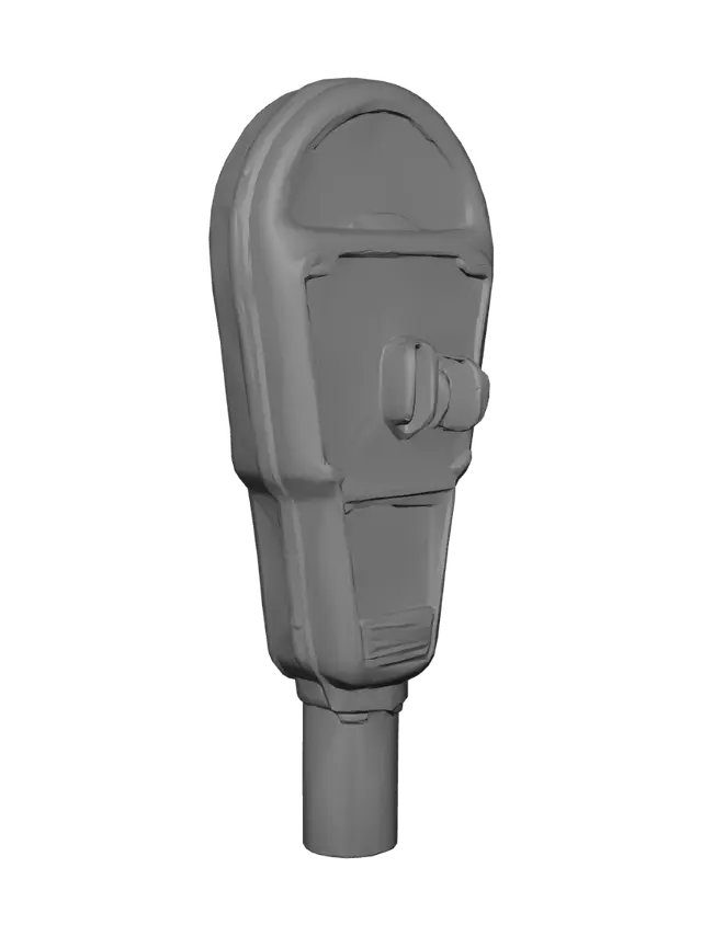 3D model for Rusty vintage parking meter