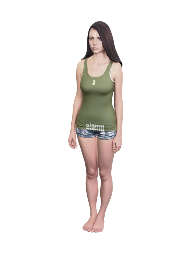 Full Body Female - Torso 3D model, vytvořený pomocí AI