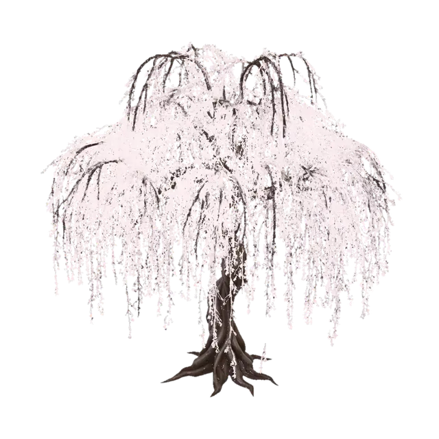 Weeping Sakura - Petal 3D model, vytvořený pomocí AI