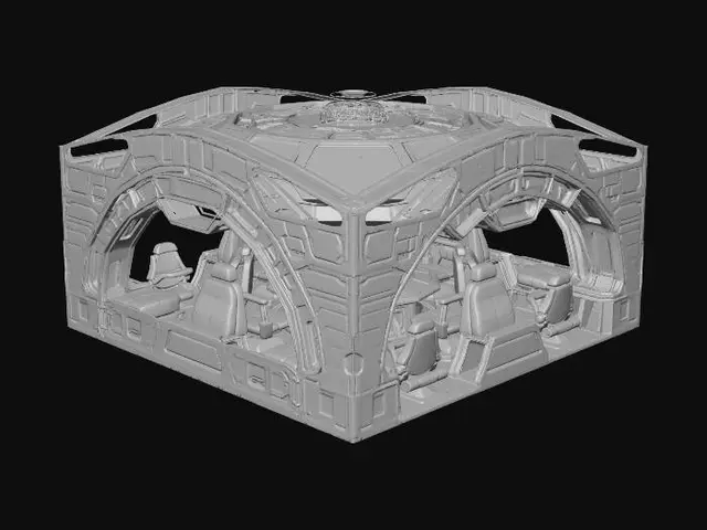 3D model for mother ship bridge interior