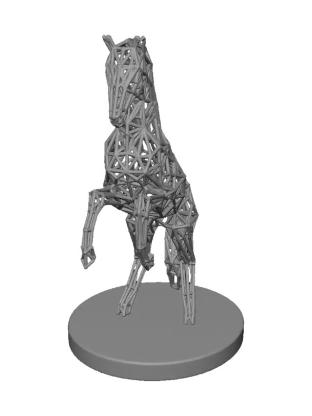 3D model for Cavalo Esquelético Vazado - Estrutura de Treliça