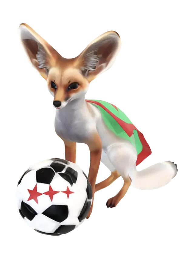 3D model for fenec fox have a football soccer ball and have algeria flaghttps://cdn.meshy.ai/ti_w:1920,q:75/webapp-assets/community/generation-challenge/260610-PitchCarnival/icon-soccer-cup.webp
