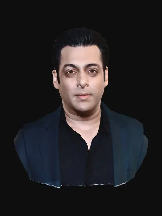 3D model for Blue Suit, Yellow Backdrop Portrait