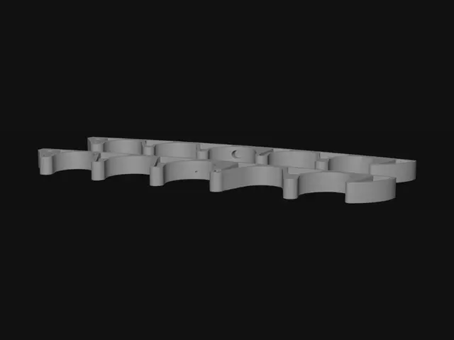 3D model for Pair of curved-slot rails