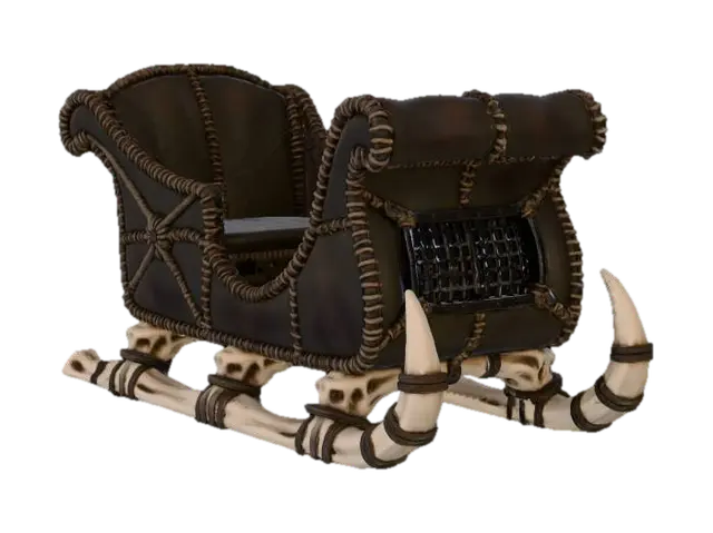 Bonebound Sleigh, #Christmas2025# 3D model, vytvořený pomocí AI