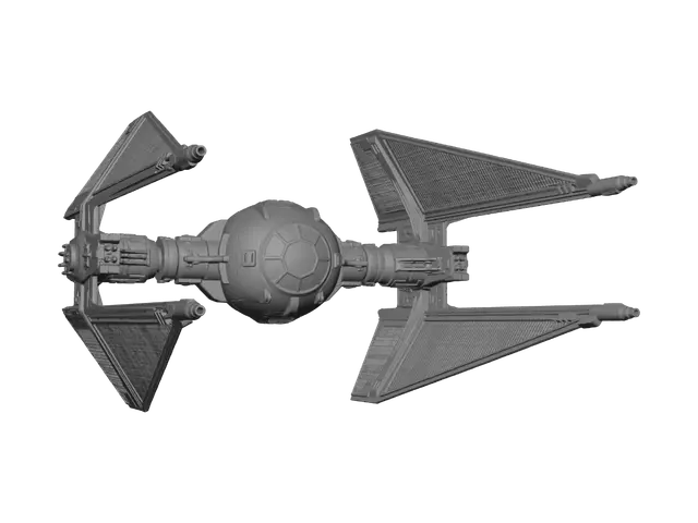 3D model for TIE Fighter in Yellow