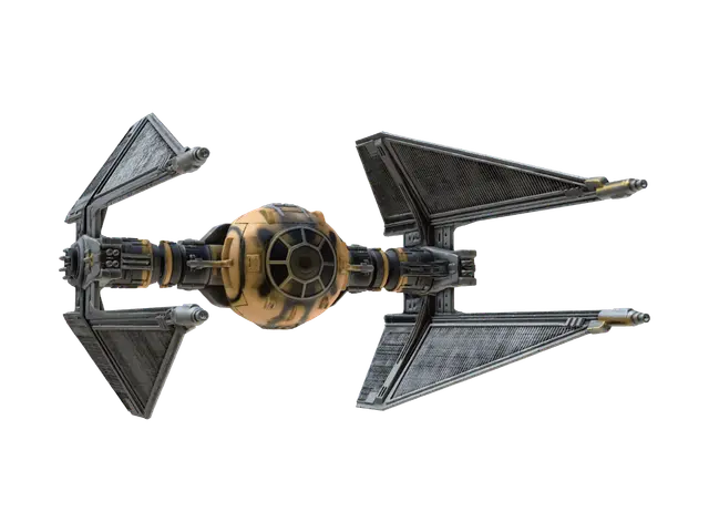 3D model for TIE Fighter in Yellow