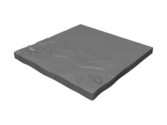 3D model for Ein Stück Strand mit Meer.