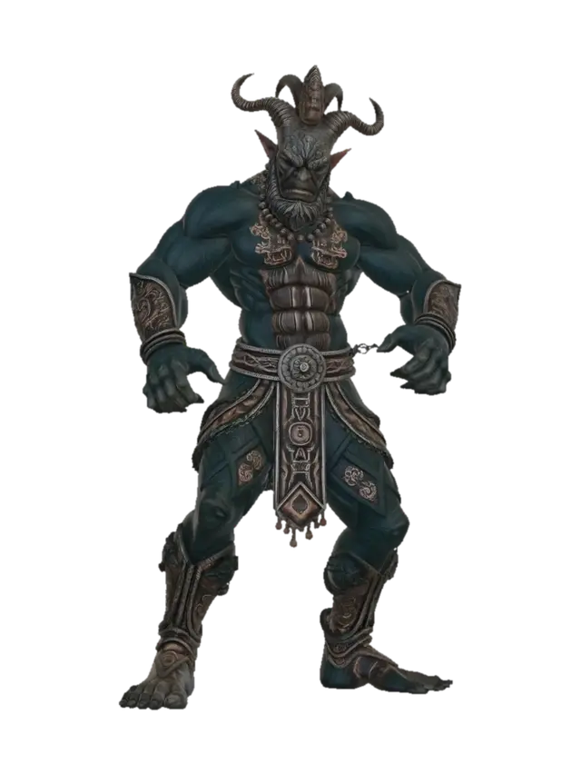 Generiere einen Tanzenden Halekin, der Muskulös ist und leicht grimmig schaut im… - Whitebeard 3D model, vytvořený pomocí AI
