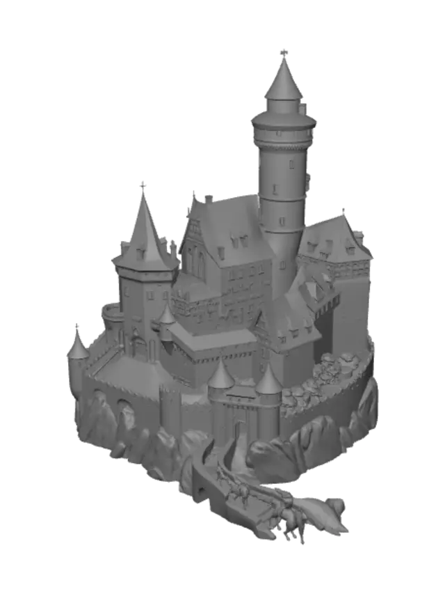 3D model for Castle on the Cliff