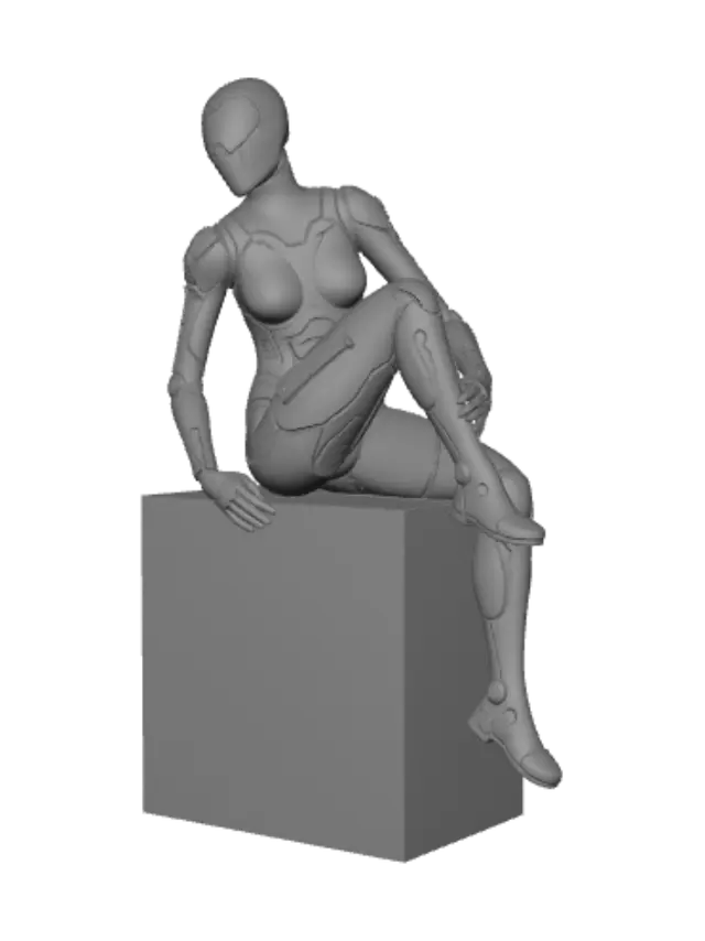 3D model for Eine Frau im Sci-Fi Stil.