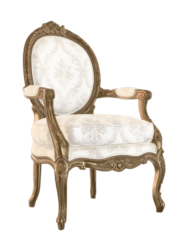 Modelo 3D de Stuhl im Rokoko Stil - Rococo, gerado por IA