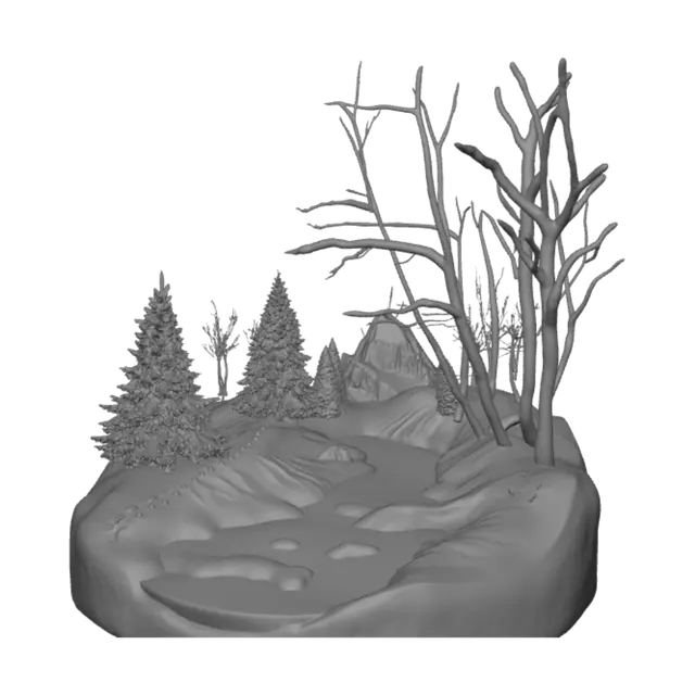 3D model for Eine Winterlandschaft.