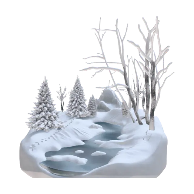 3D model for Eine Winterlandschaft.
