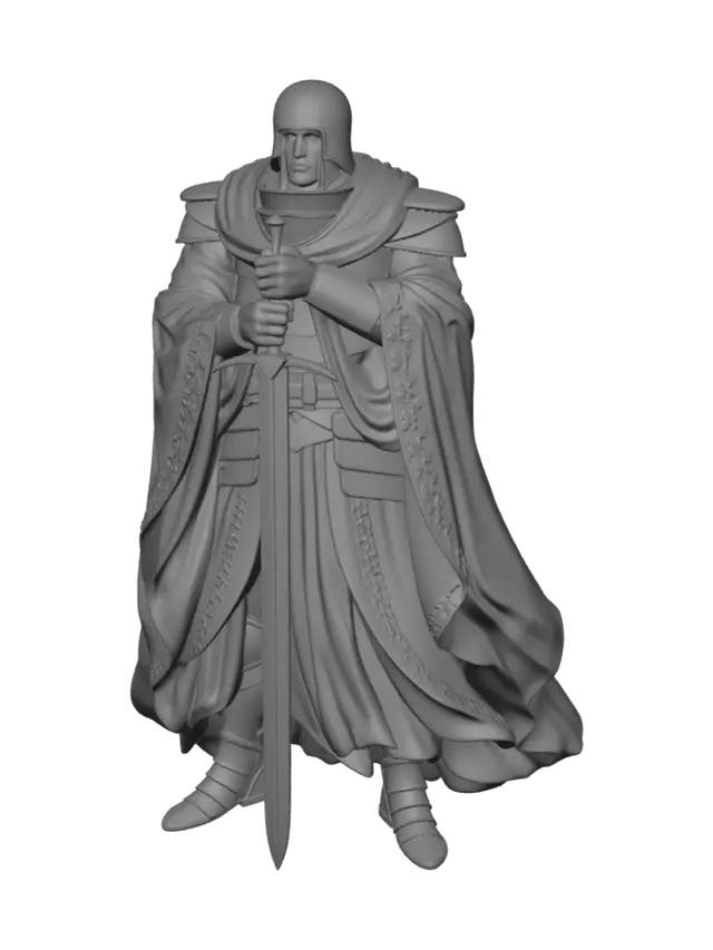 3D model for White Knight of the Silver Sword